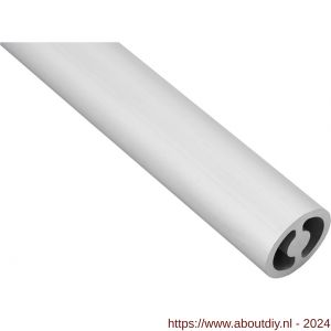 Hermeta 3850 koker doorvalbeveiliging rond-ovaal 28x26x3 mm aluminium wit per meter - A20100073 - afbeelding 1