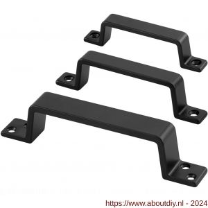 Hermeta 4200 hand- en meubelgreep 90 mm opschroevend mat zwart EAN sticker - A20101709 - afbeelding 3