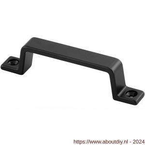 Hermeta 4200 hand- en meubelgreep 90 mm opschroevend mat zwart EAN sticker - A20101709 - afbeelding 1