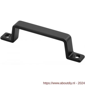 Hermeta 4201 hand- en meubelgreep 110 mm opschroevend mat zwart EAN sticker - A20101711 - afbeelding 1