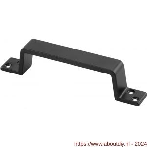 Hermeta 4203 hand- en meubelgreep 150 mm opschroevend mat zwart EAN sticker - A20101713 - afbeelding 1
