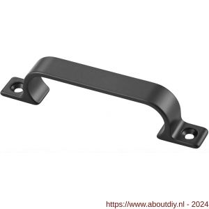 Hermeta 4231 hand- en meubelgreep 96 mm opschroevend mat zwart EAN sticker - A20101715 - afbeelding 1