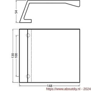 Hermeta 4350 deurduwer zwaar 130x148 mm 2x8,5 mm naturel - A20100171 - afbeelding 2
