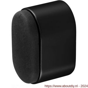 Hermeta 4700 deurbuffer ovaal 25 mm mat zwart - A20101963 - afbeelding 1