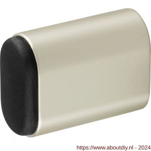 Hermeta 4702 deurbuffer ovaal 50 mm nieuw zilver EAN sticker - A20100095 - afbeelding 1
