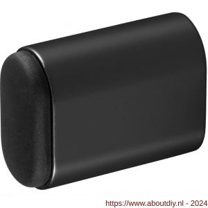 Hermeta 4702 deurbuffer ovaal 50 mm mat zwart EAN sticker - A20101966 - afbeelding 1
