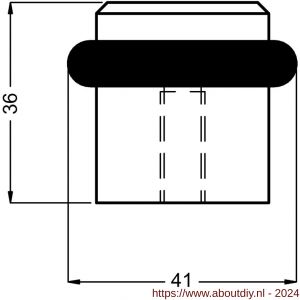 Hermeta 4735 deurbuffer vloer mat zwart EAN sticker - A20101970 - afbeelding 1
