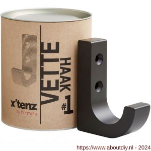 Hermeta X'Tenz X001 vette handdoekhaak nummer 1 mat zwart - A20101748 - afbeelding 3