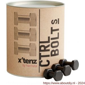 Hermeta X'Tenz X002 haak Ctrl Bolt S handdoekhaak mat zwart set 3 stuks - A20101749 - afbeelding 3