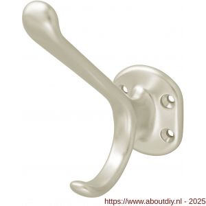 Hermeta 0026 garderobe hoed- en jashaak enkel nieuw zilver - A20100736 - afbeelding 1
