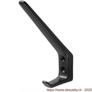 Hermeta 0030 garderobe hoed- en jashaak enkel zwart - A20101370 - afbeelding 1