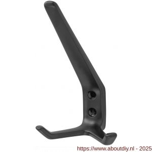 Hermeta 0032 garderobe hoed- en jashaak dubbel zwart - A20101374 - afbeelding 1