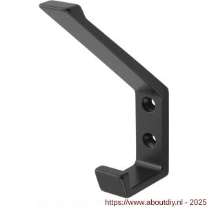 Hermeta 0138 garderobe hoed- en jashaak enkel mat zwart - A20101527 - afbeelding 1