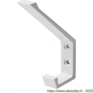 Hermeta 0138 garderobe hoed- en jashaak enkel wit - A20100747 - afbeelding 1