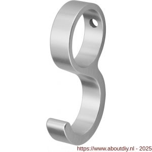 Hermeta 0591 schuifhaak voor ronde garderobebuis D=19 mm naturel - A20100393 - afbeelding 1