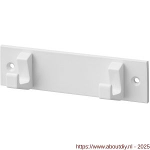 Hermeta 0652 handdoekrek 2 haaks wit - A20100676 - afbeelding 1