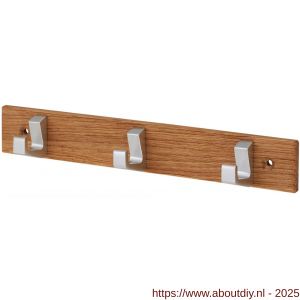 Hermeta 0653 handdoekrek 3-haaks hout-aluminium - A20100687 - afbeelding 1