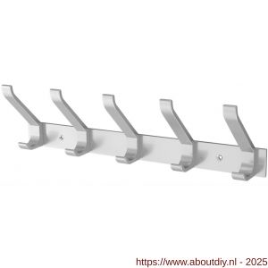 hermeta 0685 handdoekrek kapstok 5x haak nummer 880 naturel - A20100221 - afbeelding 1