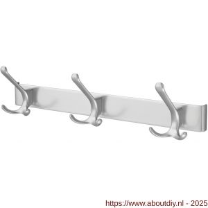 Hermeta 0823 garderobe kapstok 3x haak nummer 820 naturel - A20100227 - afbeelding 1