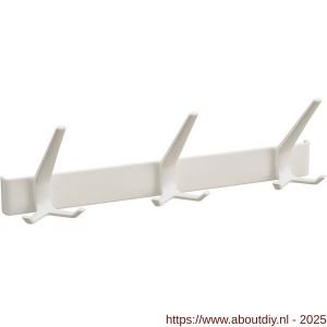 Hermeta 0863 garderobe kapstok 3x haak nummer 860 Pure White - A20101384 - afbeelding 1