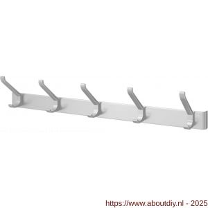 Hermeta 0885 garderobe kapstok 5x haak nummer 880 naturel - A20100289 - afbeelding 1