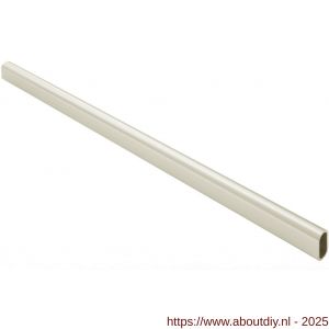 Hermeta 1017 garderobebuis recht ovaal Gardelux 1 30x14 mm L 150 cm mat zwart - A20102006 - afbeelding 1
