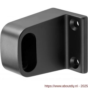Hermeta 1030 garderobebuis steun eind Gardelux 1 type 1 mat zwart - A20101476 - afbeelding 1