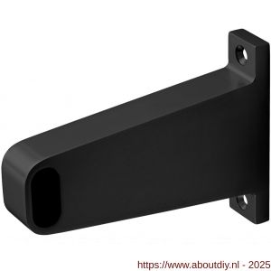 Hermeta 1050 garderobebuis steun eind Gardelux 1 type 3 mat zwart - A20101554 - afbeelding 1