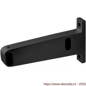 Hermeta 1080 garderobebuis steun eind links Gardelux 1 type 5 mat zwart - A20101564 - afbeelding 1