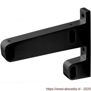 Hermeta 1090 garderobebuis steun eind links Gardelux 1 type 6 mat zwart - A20101570 - afbeelding 1
