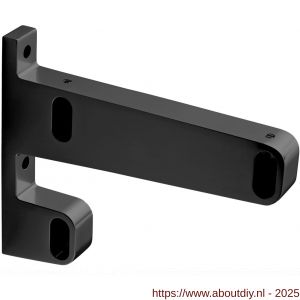 Hermeta 1091 garderobebuis steun eind rechts Gardelux 1 type 6 mat zwart - A20101572 - afbeelding 1