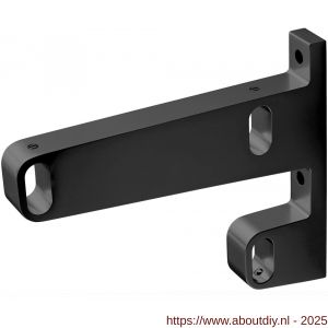 Hermeta 1092 garderobebuis steun midden Gardelux 1 type 6 mat zwart - A20101574 - afbeelding 1