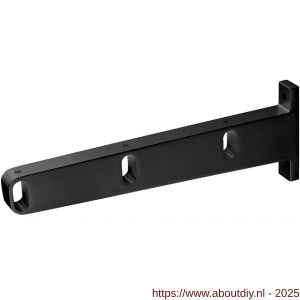 Hermeta 1112 garderobebuis steun midden Gardelux 1 type 7A mat zwart - A20101586 - afbeelding 1