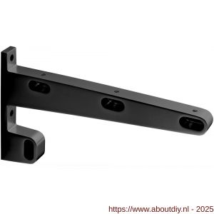 Hermeta 1141 garderobebuis steun eind rechts Gardelux 1 type 13 mat zwart - A20101596 - afbeelding 1