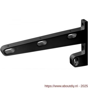 Hermeta 1142 garderobebuis steun midden Gardelux 1 type 13 mat zwart - A20101598 - afbeelding 1
