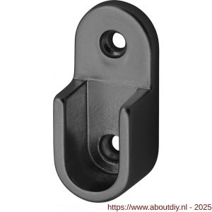 Hermeta 1170 garderobebuis steun in de dag Gardelux 1 zwart - A20101478 - afbeelding 1