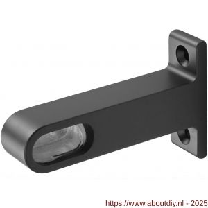 Hermeta 1190 garderobebuis plafondbevestiging steun eind Gardelux 1 mat zwart - A20101479 - afbeelding 1