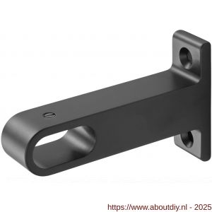 Hermeta 1192 garderobebuis plafondbevestiging steun midden Gardelux 1 mat zwart - A20101480 - afbeelding 1
