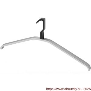 Hermeta 1262 garderobe kledinghanger Gardelux 2 zelfrichtend mat naturel-zwart - A20100636 - afbeelding 1