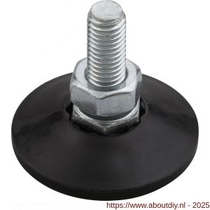 Hermeta 1366 garderobe bouwprofiel stelvoet M10 zwart - A20100069 - afbeelding 1