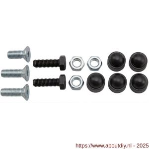 Hermeta 2098 garderobe montageset framebevestiging Gardelux 2 type 12 mat zwart - A20100560 - afbeelding 1