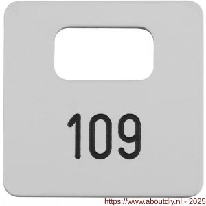 Hermeta 2100 garderobe nummerplaatje Gardelux 2 voor bezoeker mat naturel - A20101385 - afbeelding 1