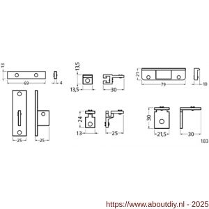 Hermeta 2151 garderobelijst T-verbinder Gardelux 2 voor lijst 2001 blank - A20100358 - afbeelding 2