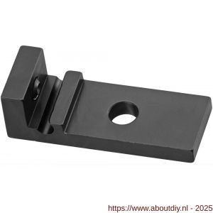 Hermeta 2352 garderobe steun sierlijst Gardelux 2R mat zwart - A20100566 - afbeelding 1