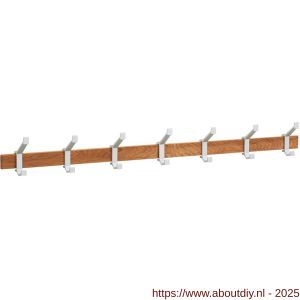 Hermeta 2684 wand garderobe kapstok serie A 7-haaks hout winkelverpakking - A20100623 - afbeelding 1