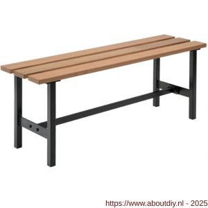 Hermeta 3020 zitbank Gardelux type 3 115 cm houten zitting zwart - A20101337 - afbeelding 1