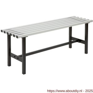 Hermeta 3022 zitbank Gardelux type 3 115 cm aluminium zitting zwart - A20101325 - afbeelding 1