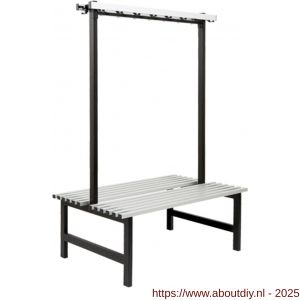 Hermeta 3032 zitbank Gardelux type 6 115 cm aluminium zitting zwart - A20101329 - afbeelding 1