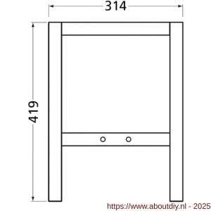 Hermeta 3063 steun voor zitbank verbindingsregel Gardelux type 3 zwart - A20101355 - afbeelding 2