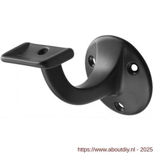 Hermeta 3502 leuninghouder 65 mm vlakzadel zwart - A20100842 - afbeelding 1